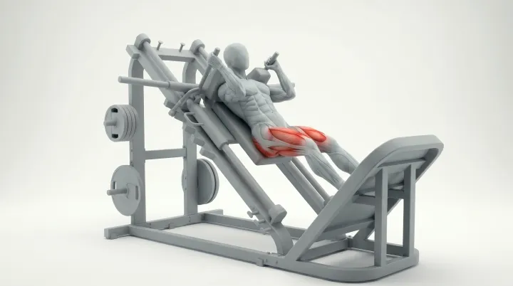 Machine Hack Squat — 3D exercise demonstration