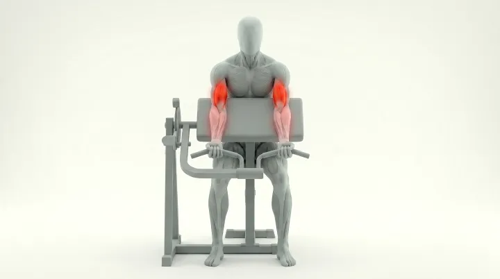 Machine Preacher Curl — 3D exercise demonstration