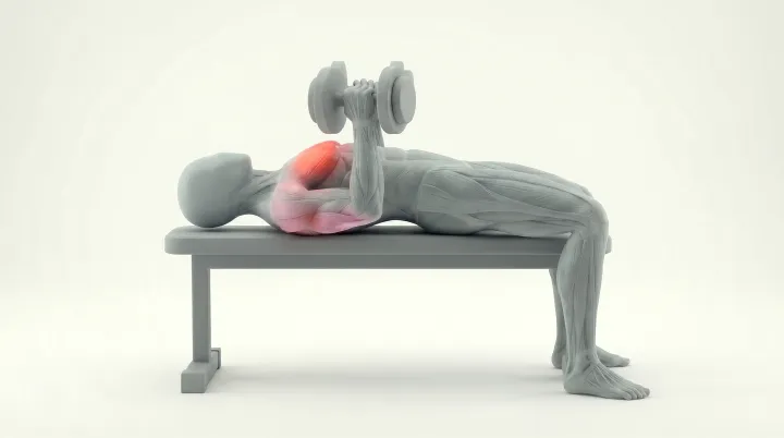 Neutral-Grip Dumbbell Bench Press — 3D exercise demonstration