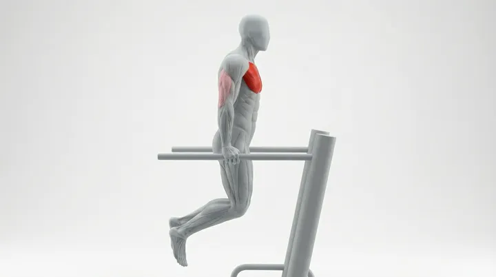 Parallel Bar Dips — 3D demonstration