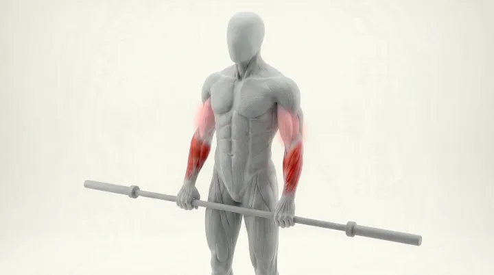 Reverse Grip Barbell Curl — 3D demonstration