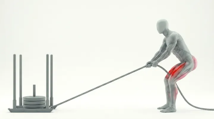 Sled Pull — 3D exercise demonstration