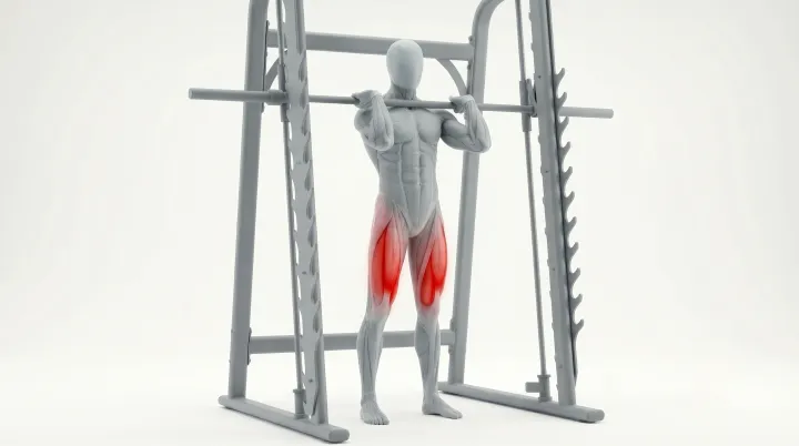 Smith Machine Front Squat — 3D demonstration