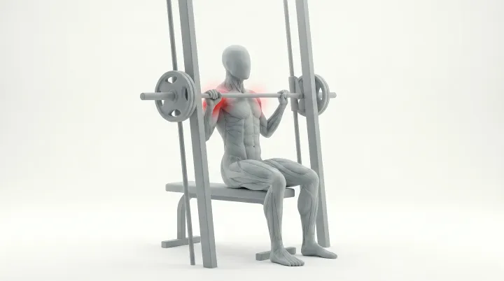 Smith Machine Seated Overhead Press — 3D demonstration