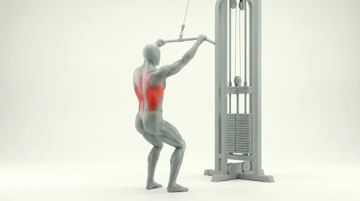 Straight-Arm Lat Pulldown — 3D demonstration