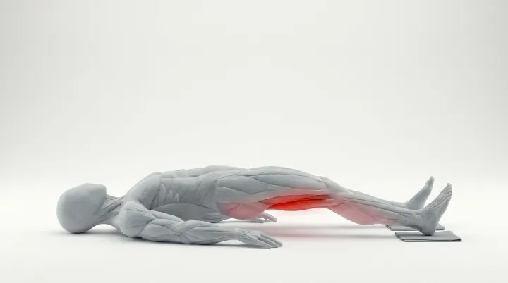 Towel Slide Leg Curl — 3D demonstration