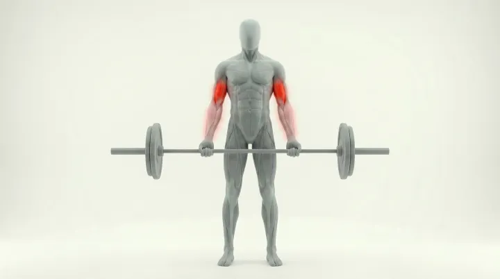 Wide-Grip Barbell Curl — 3D demonstration