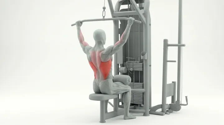 Wide-Grip Lat Pulldown — 3D demonstration