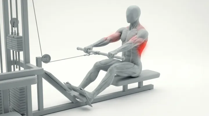 Wide-Grip Seated Cable Row — 3D demonstration