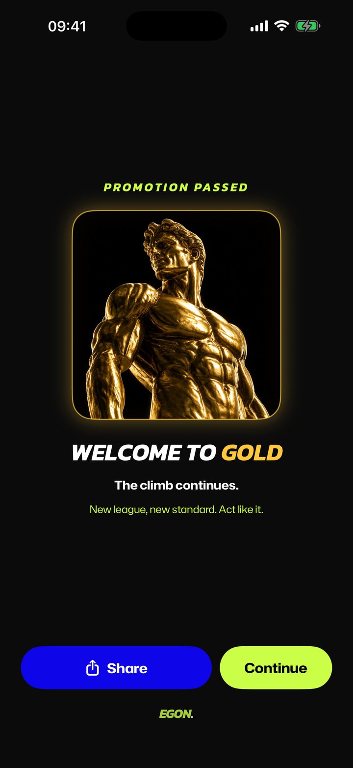 EGON — promotion passed, welcome to Gold